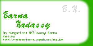 barna nadassy business card